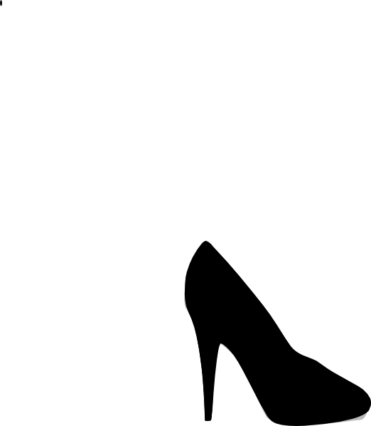 Heel Clip Art At Clker - Black Heel Clip Art (522x598), Png Download