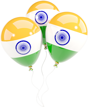 Illustration Of Flag Of India - Balloon With Indian Flag Png (640x480), Png Download