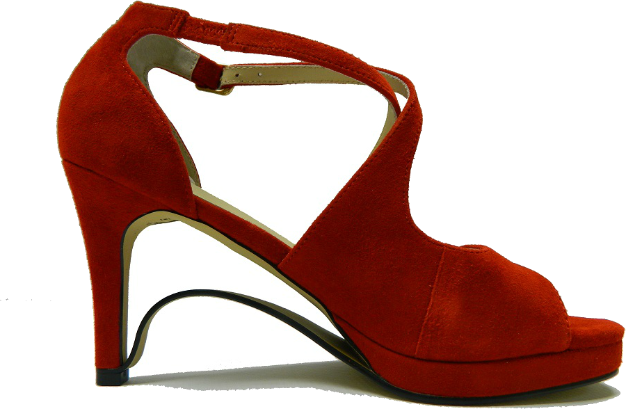 Ultra-comfort Suede High Heels With Stabilization - High-heeled Shoe (900x588), Png Download