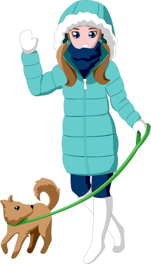 Dog Walking,the Dog - Dog (500x873), Png Download