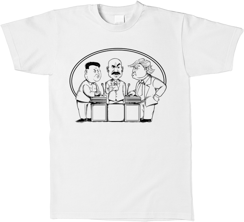 Donald Trump Kim Jong Un And Steve Harvey Family Feud - Shirt (800x800), Png Download