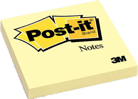 Post-its - 3m Post It Notes 4 Pads 3" X 3" Yellow (6-pack) (600x382), Png Download