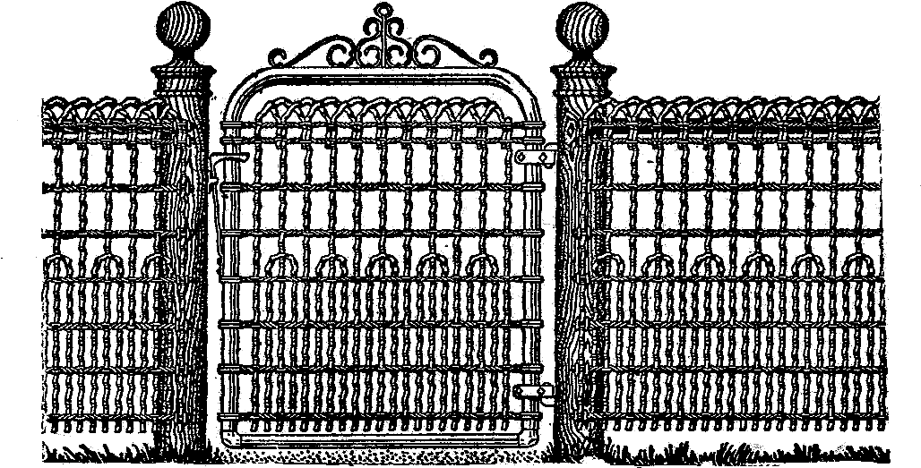 Free Fence Digital Stamp - Portable Network Graphics (1072x632), Png Download