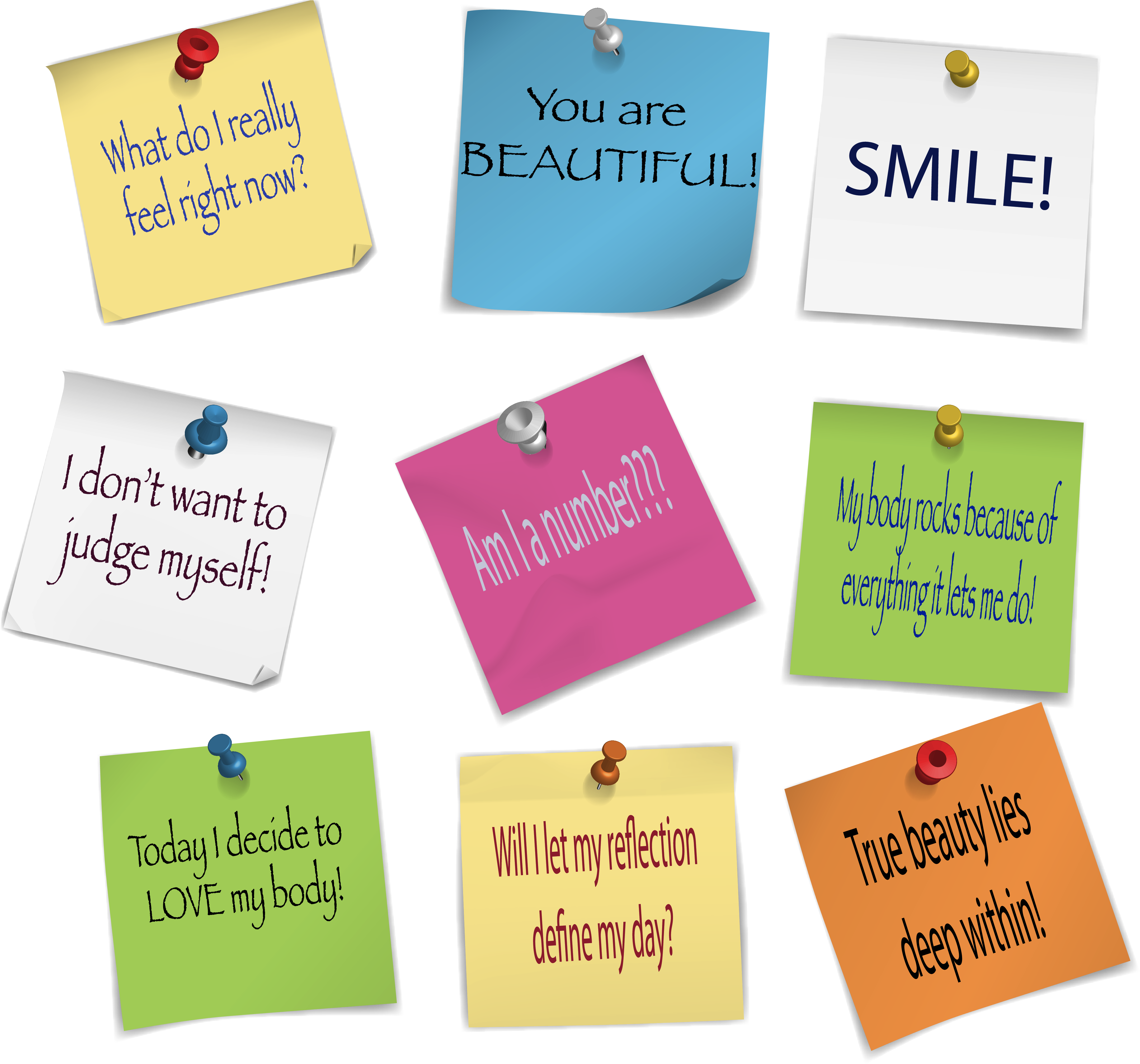 Pink Post It Png Download - Transform Your Body Transform Your Life (4347x4080), Png Download