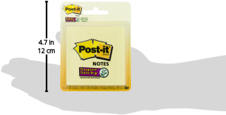 Post-it Super Sticky Notes, 3" X 3" Canary Yellow, - Wilton Brands Llc (400x400), Png Download
