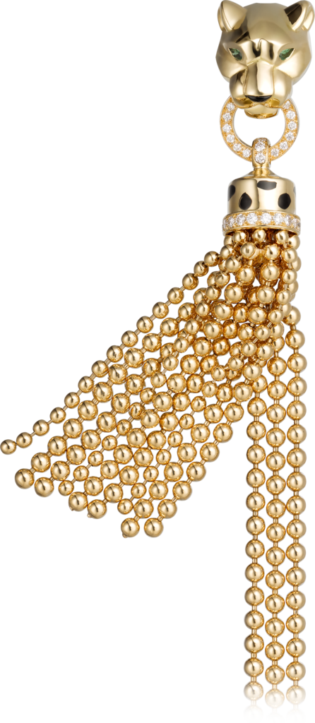 Panthère De Cartier Bracelet - Gold Bracelet Cartier Panthere (446x1024), Png Download