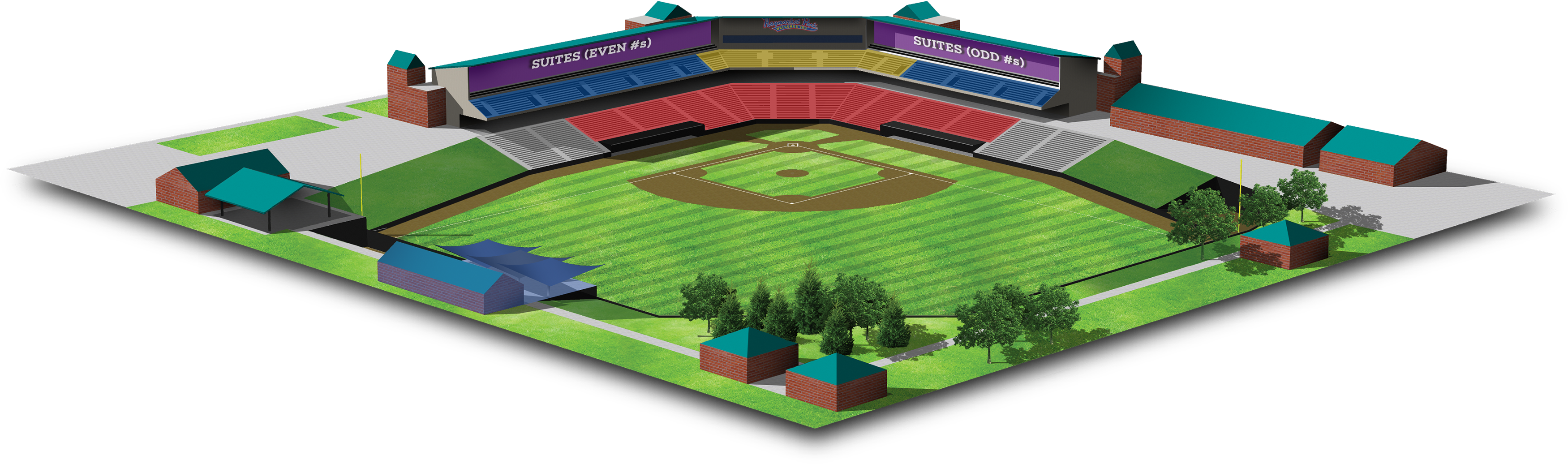 Haymarket Park 3d Rendering (3500x1200), Png Download