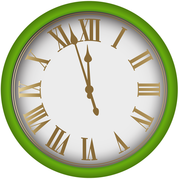New Year Clock Png Clip Art Image - Vintage Clock Vector Design (600x600), Png Download