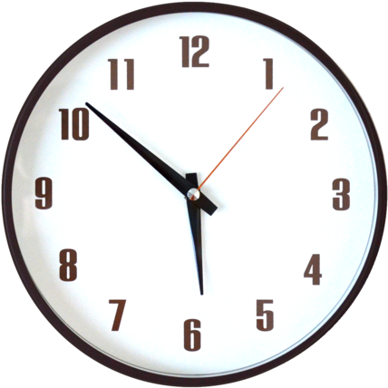 Clock Clipart Midnight - Axondirect Silent Non-ticking Retro Wall Clock (600x624), Png Download