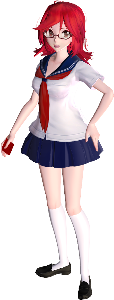 [mmd Yandere Simulator] Tda Info-chan Download By Drasisw - Yandere Simulator Mmd Info Chan (444x1042), Png Download