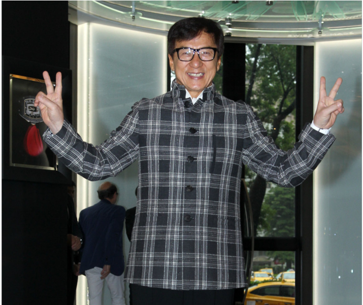 Jackie Chan Attended The Opening Ceremony Of The First - Plaid (1100x618), Png Download