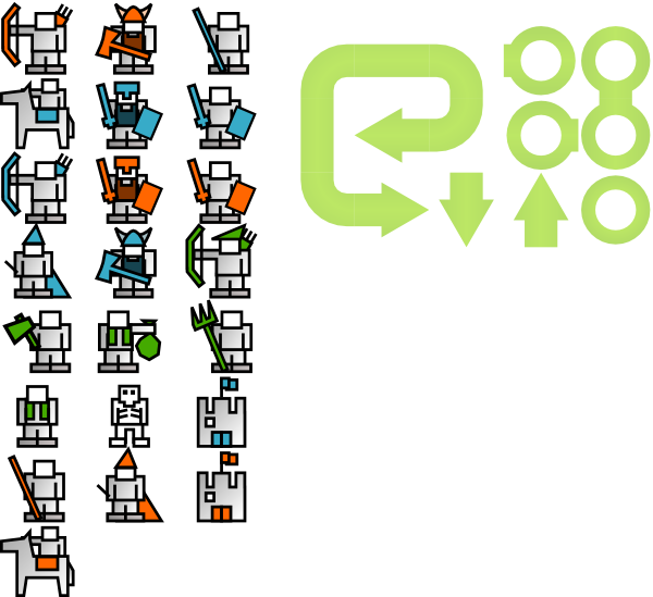 Strategy Game Sprites Clip Art Free Vector - Strategy Game Tileset (600x549), Png Download
