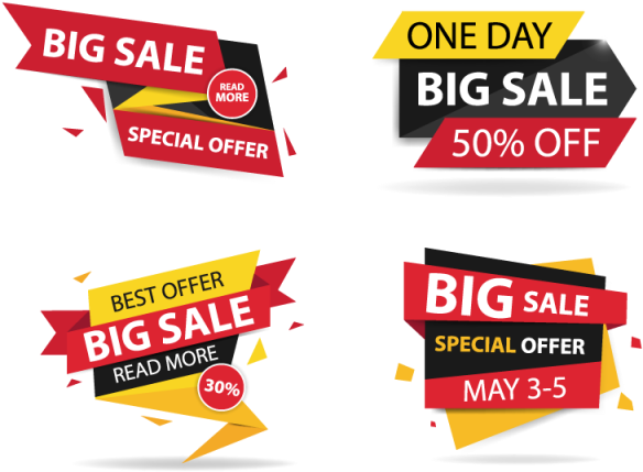 Colorful Shopping Sale Banner - Banner Template Offers Png (640x640), Png Download