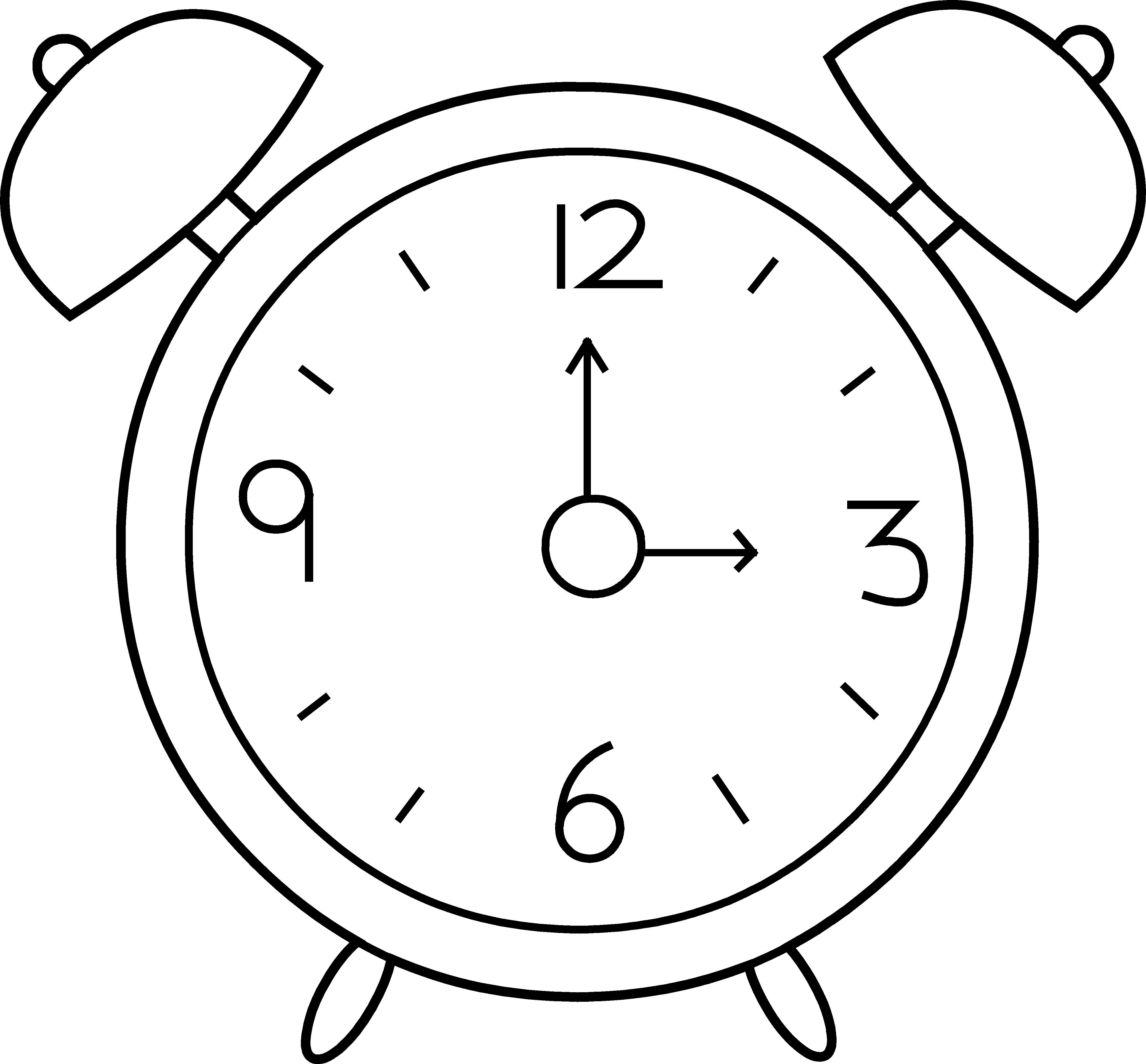 Free Clip Art Clock Cmsalmon - Coloring Page Of Clock (4548x4223), Png Download