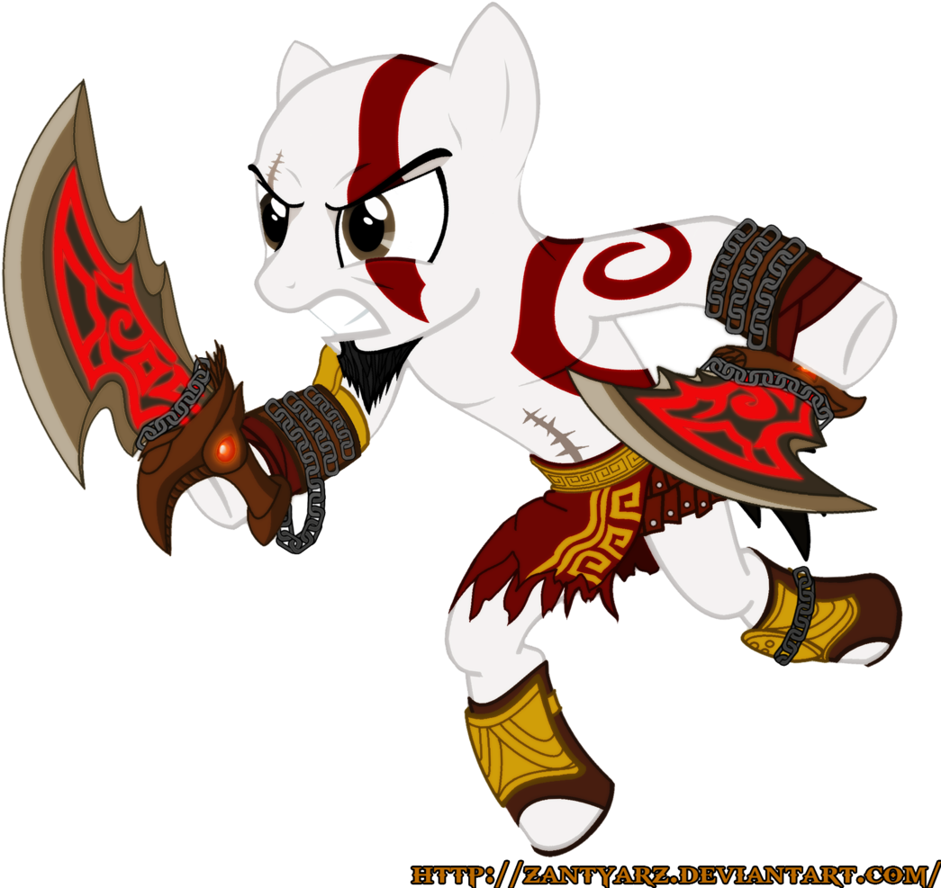 Zantyarz, God Of War, Kratos, Ponified, Safe - Kratos My Little Pony (1081x1024), Png Download