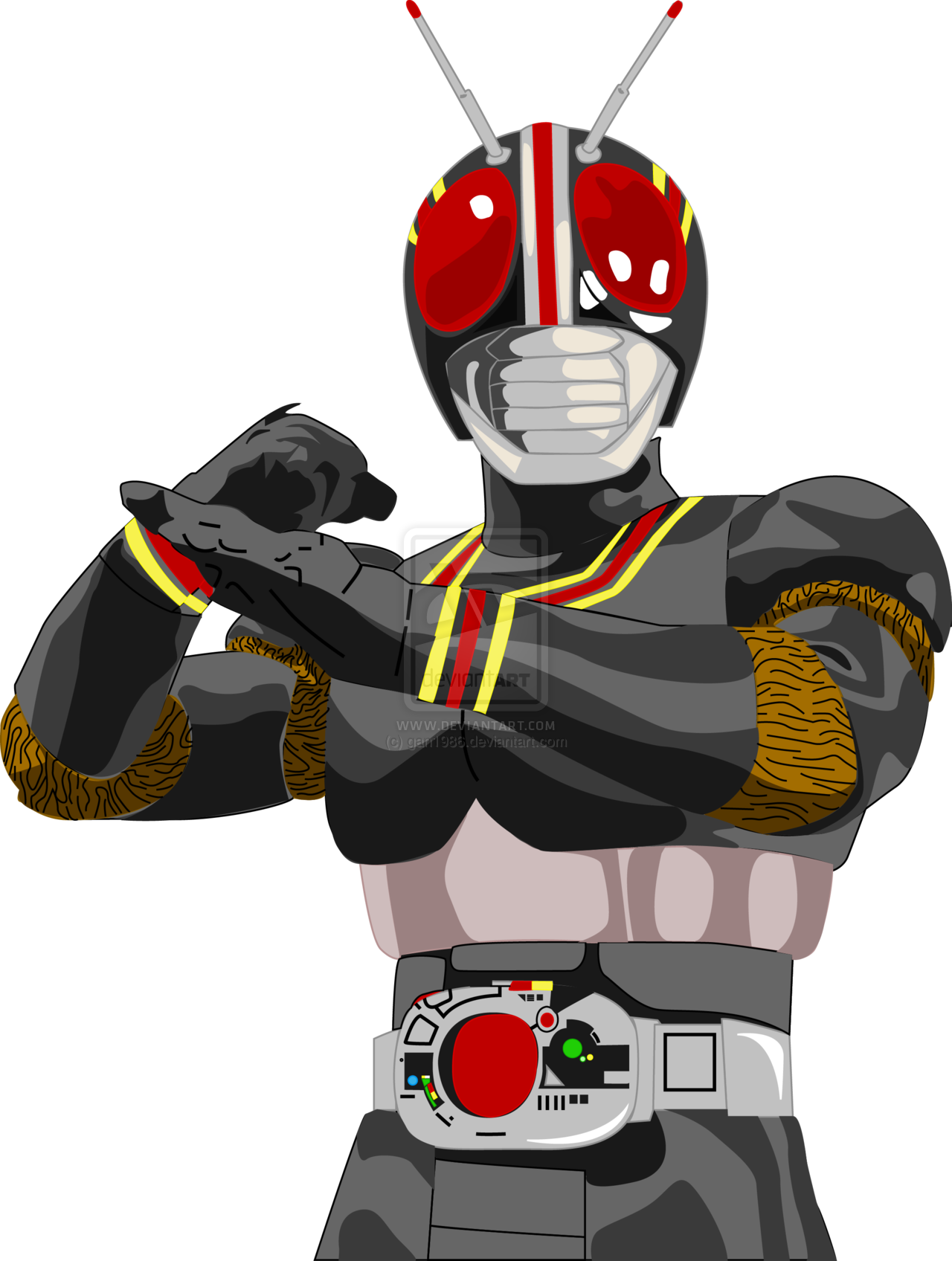 Kamen Rider Black Vector 3 By Gan1986-d60hsm5 Kamen - Kamen Rider Black Vector (1280x1696), Png Download