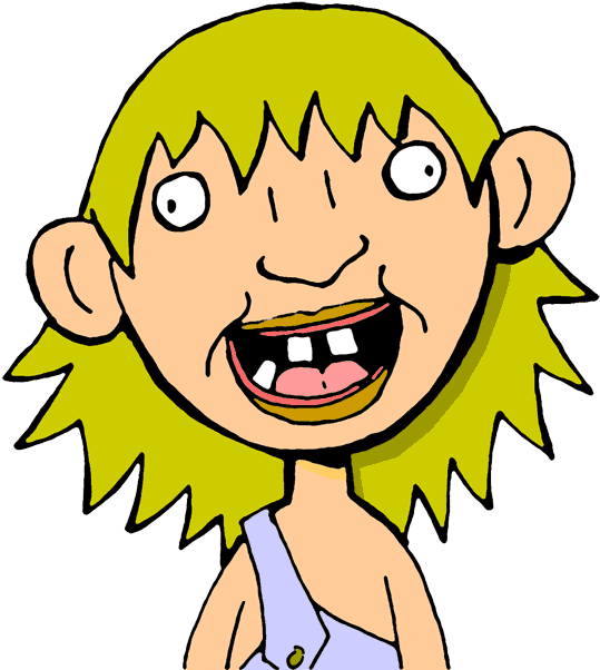Crazy Clipart Transparent - Ugly People Clip Art (550x608), Png Download