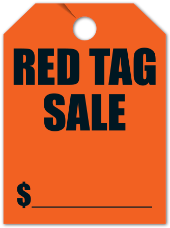280 Mirror Hang Tags "red Tag Sale" 50/pack - Ssw Dealer Supply Mirror Hang Tags - Red - Red Tag (500x500), Png Download