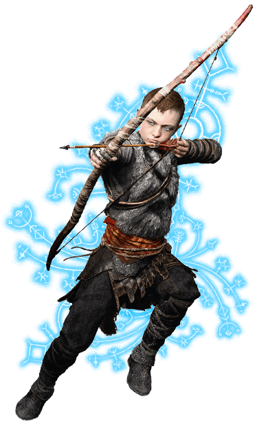 Imagem Do Atreus, Filho De Kratos - Atreus Filho Kratos (371x613), Png Download