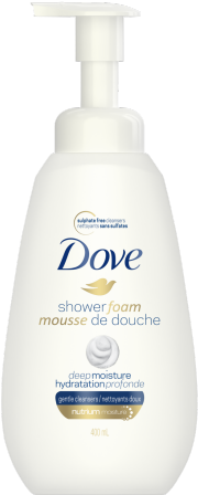 Shower Foam Deep Moisture Foaming Body Wash 400ml - Dove Foam Body Wash (459x460), Png Download