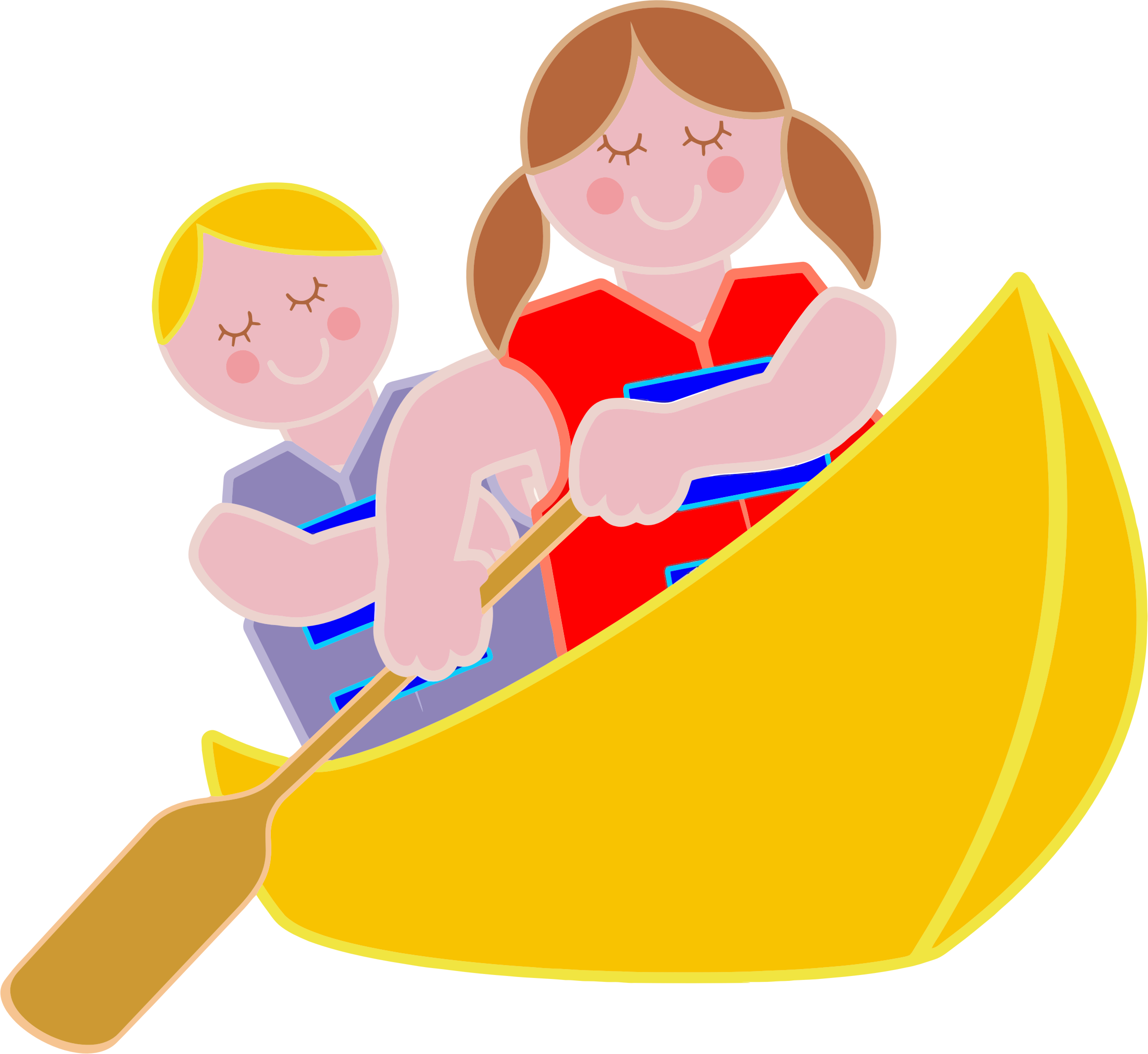 Row Boat Clipart Canoe - Free Clip Art Of Rowing (2323x2133), Png Download