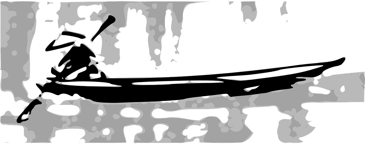 Boat, Boat, Rowing, Black, White, Row - Gambar Perahu Hitam Putih (1280x640), Png Download