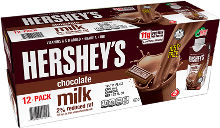 2% Chocolate Milk - Hersheys Hersheys 2 Chocolate Milk 12 Pk.11 Oz. (440x440), Png Download