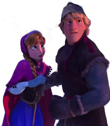 Frozen Clipart Large - Kristoff And Anna Clipart (438x500), Png Download