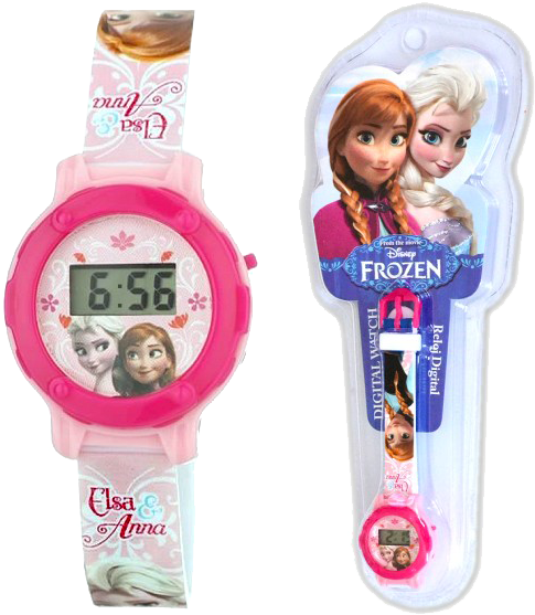 Official Wrist Watch Disney Frozen Anna E Elsa - Frozen (550x562), Png Download
