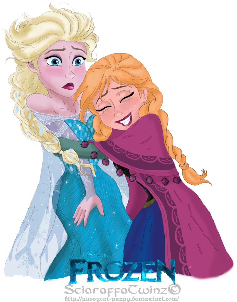 Anna And Elsa - Anna And Elsa 2d (814x982), Png Download
