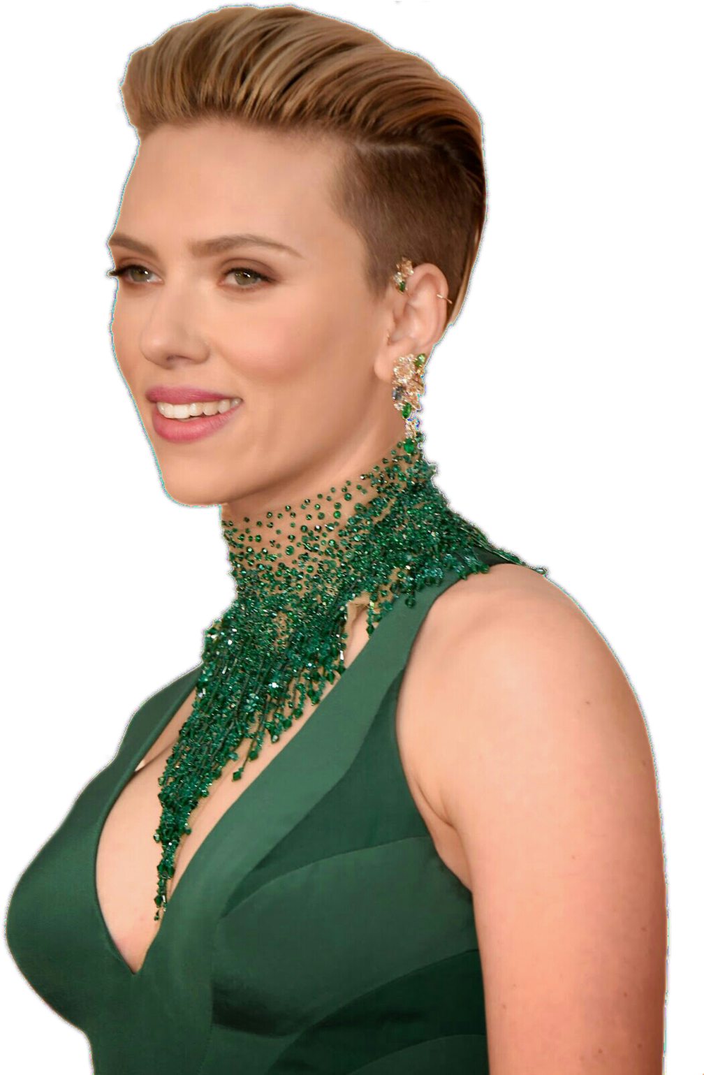 Scarlett Johansson Transparent Images - Sapphire Earrings Red Carpet (1024x1538), Png Download
