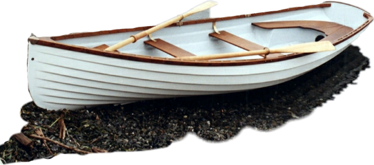 Rowboat Riverbank Sticker Freetoedit - Row Boat On Beach (542x240), Png Download