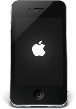 Black Apple Iphone Free Download Png Images - Apple Iphone Icon (400x400), Png Download