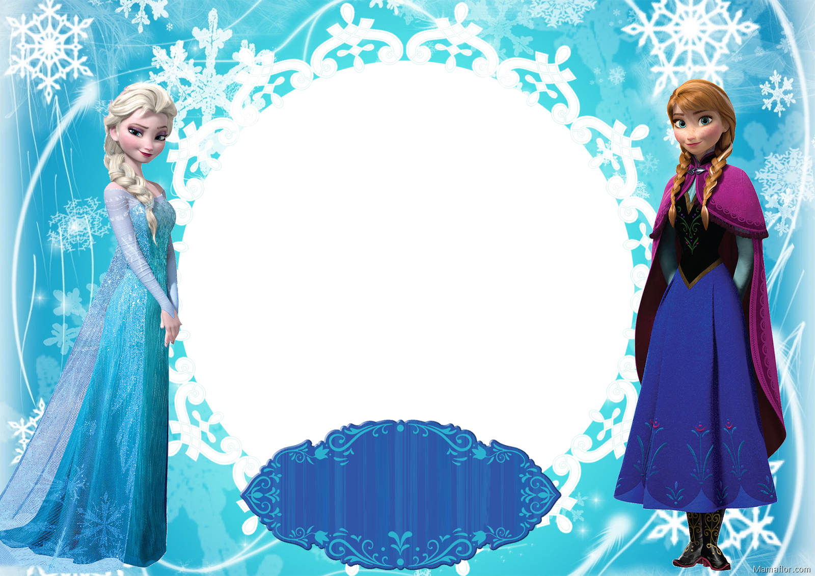 Frozen Elsa Png - Marcos Para Fotos Frozen (500x353), Png Download