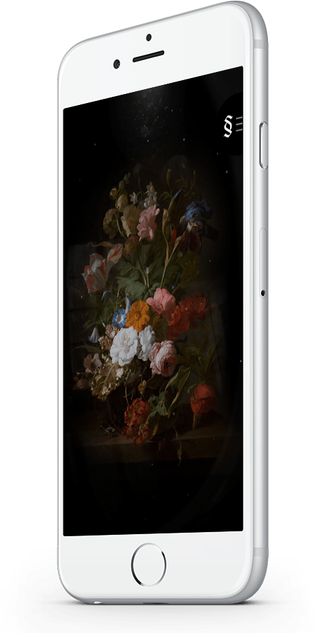 Androidiphone - Kaffeetasse Rachel Ruysch Still Life With Flowers 2 (1200x1100), Png Download