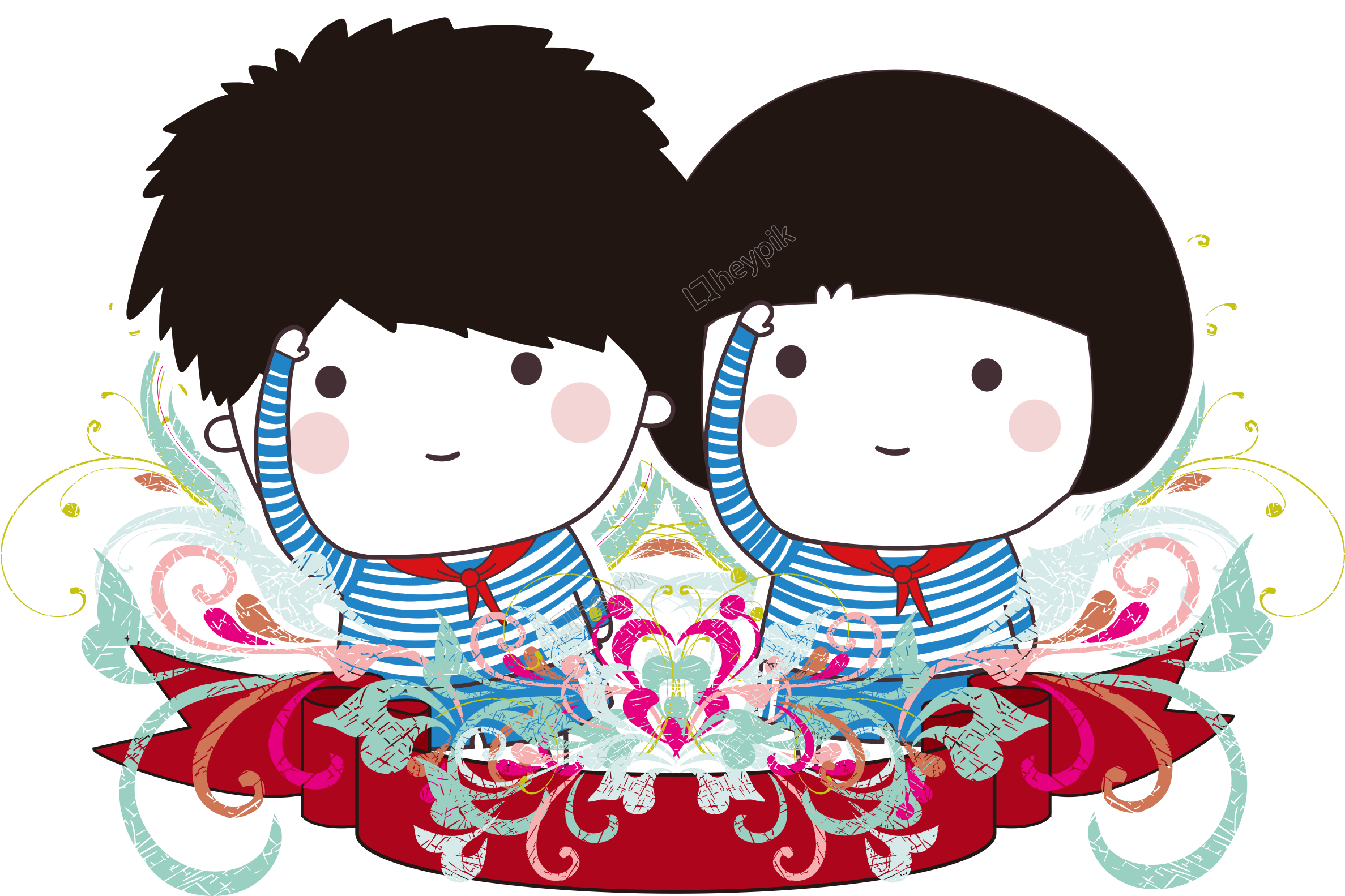 Jpg Stock Hand Drawn Cartoon Cute Decoration Free Download - Children's Day (2999x2183), Png Download