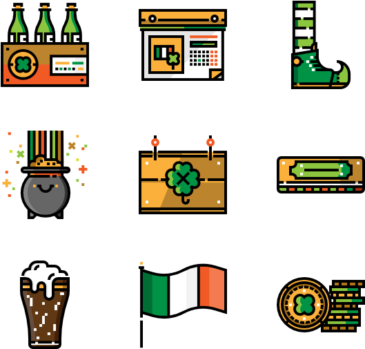 Saint Patrick Day - Ireland Icons (600x564), Png Download