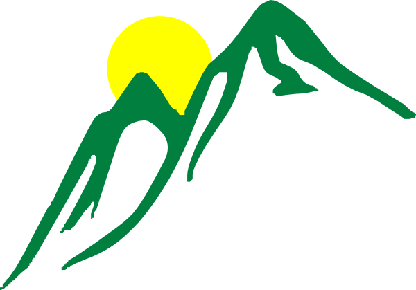 How To Set Use Mountain Sunrise Clipart (600x419), Png Download