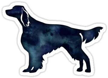 Irish Red And White Setter Dog Breed Black Watercolor - Setter (375x360), Png Download