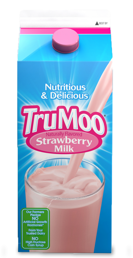 Trumoo Strawberry - Half Gallon - Half Gallon Strawberry Milk (547x900), Png Download