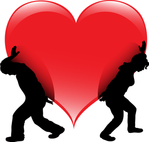 Share This Image - Love Heart (500x476), Png Download