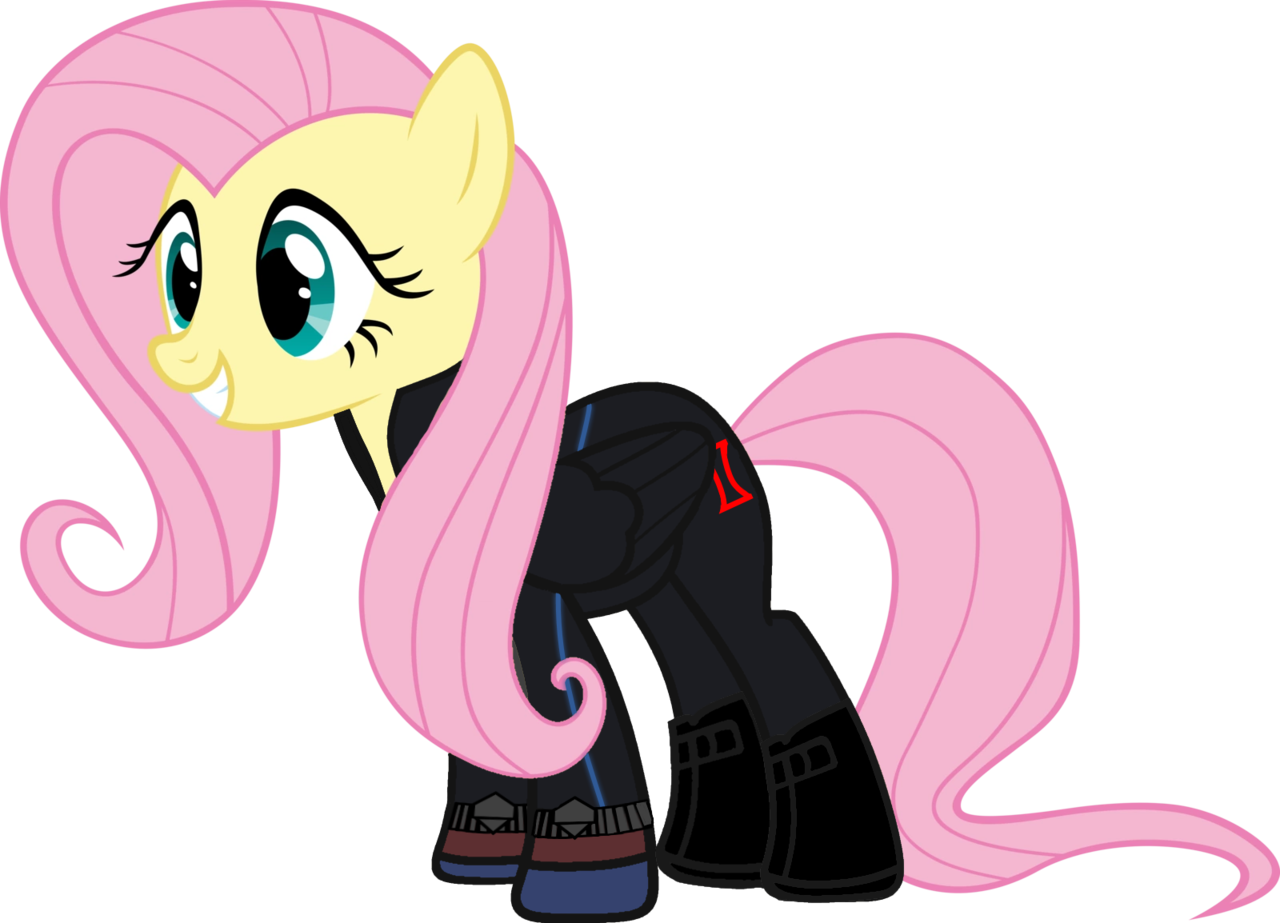 Grapefruitface1, Avengers, Black Widow, Clothes, Crossover, - Black Widow Marvel Fluttershy (1280x923), Png Download