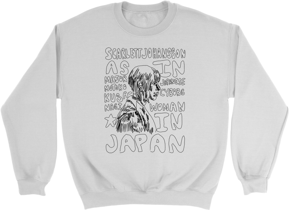 Japanese Cyborg Woman Crewneck Sweatshirt - Kawaii Strawberry Premium Sweatshirt *pocket Edition* (1024x1024), Png Download