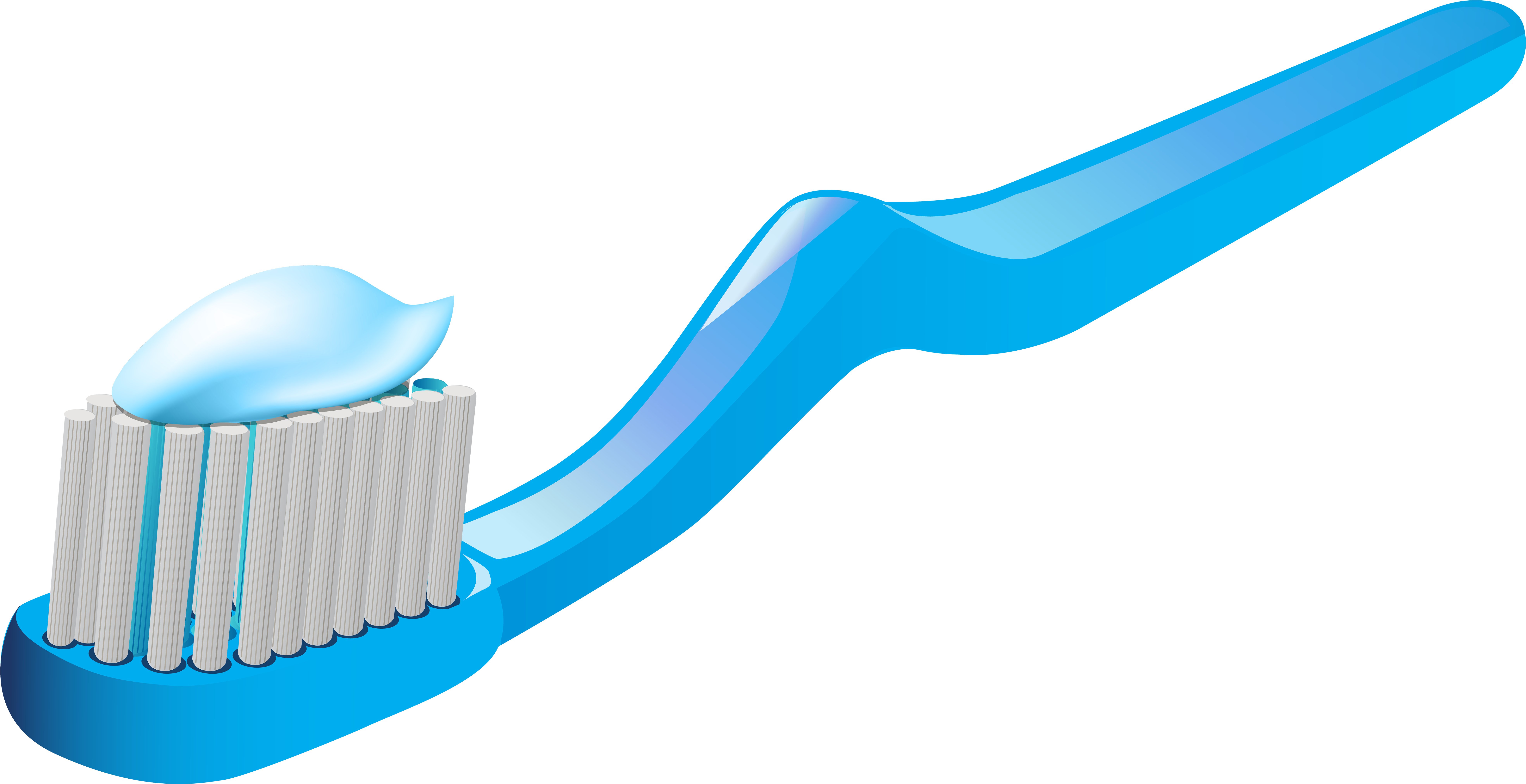 Toothbrush And Toothpaste Png Clip Art - Toothbrush Png (8000x4113), Png Download