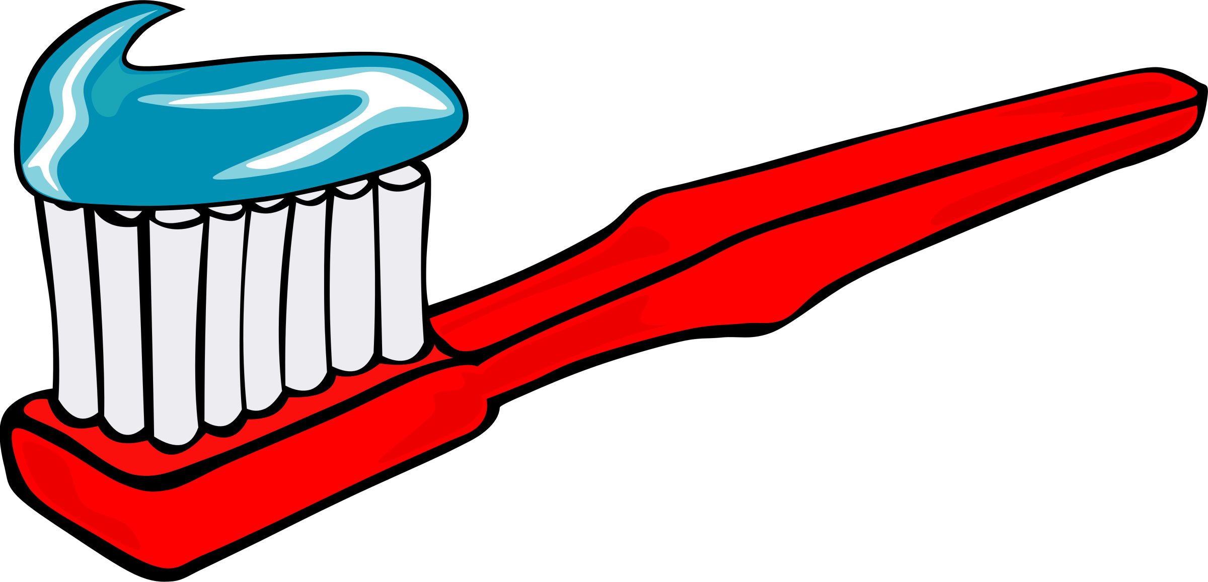 This Free Icons Png Design Of Toothbrush And Toothpaste (2400x1157), Png Download