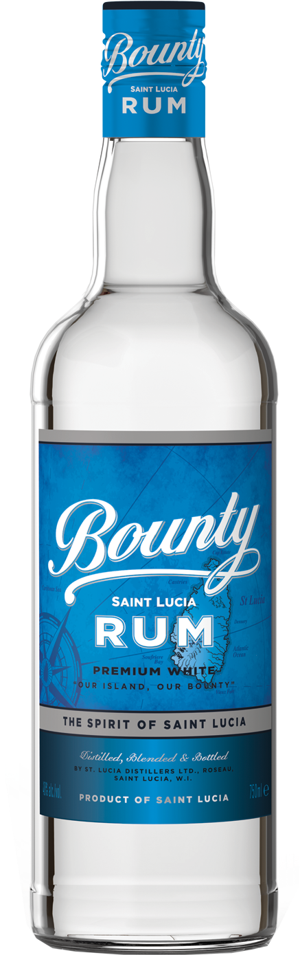 Bounty Rum White St Lucia Rum - Captain Morgan White Rum (750x1500), Png Download