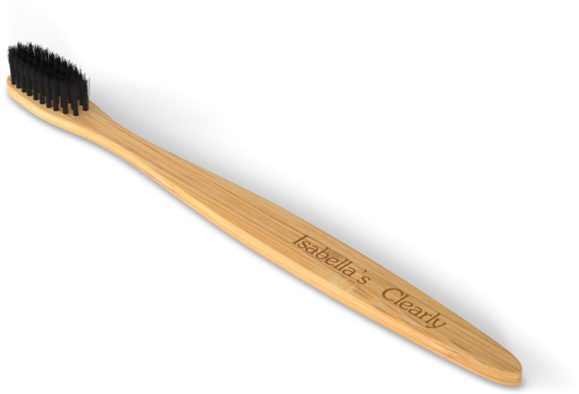 Clearly Bamboo Soft Toothbrush, Charcoal Infused (1000x1000), Png Download