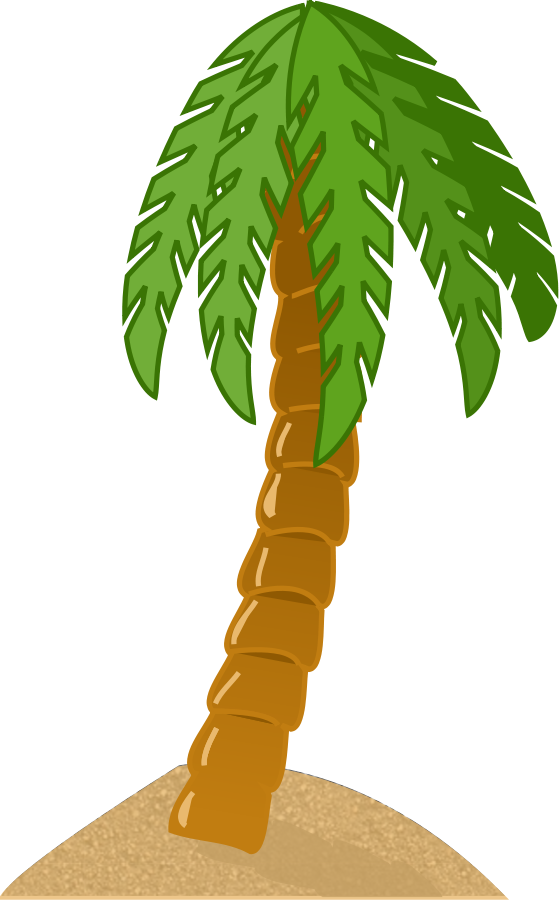 Palm Leaves,island, - Palm Tree Clip Art (500x806), Png Download