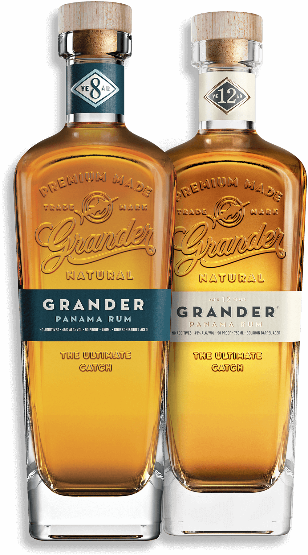 Grander Is An Award Winning Bourbon Barrel Aged Rum - Grander Rum (1000x1800), Png Download
