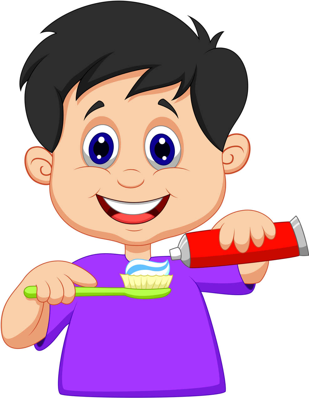 Tooth Brushing - Brush Your Teeth Clipart (793x1024), Png Download